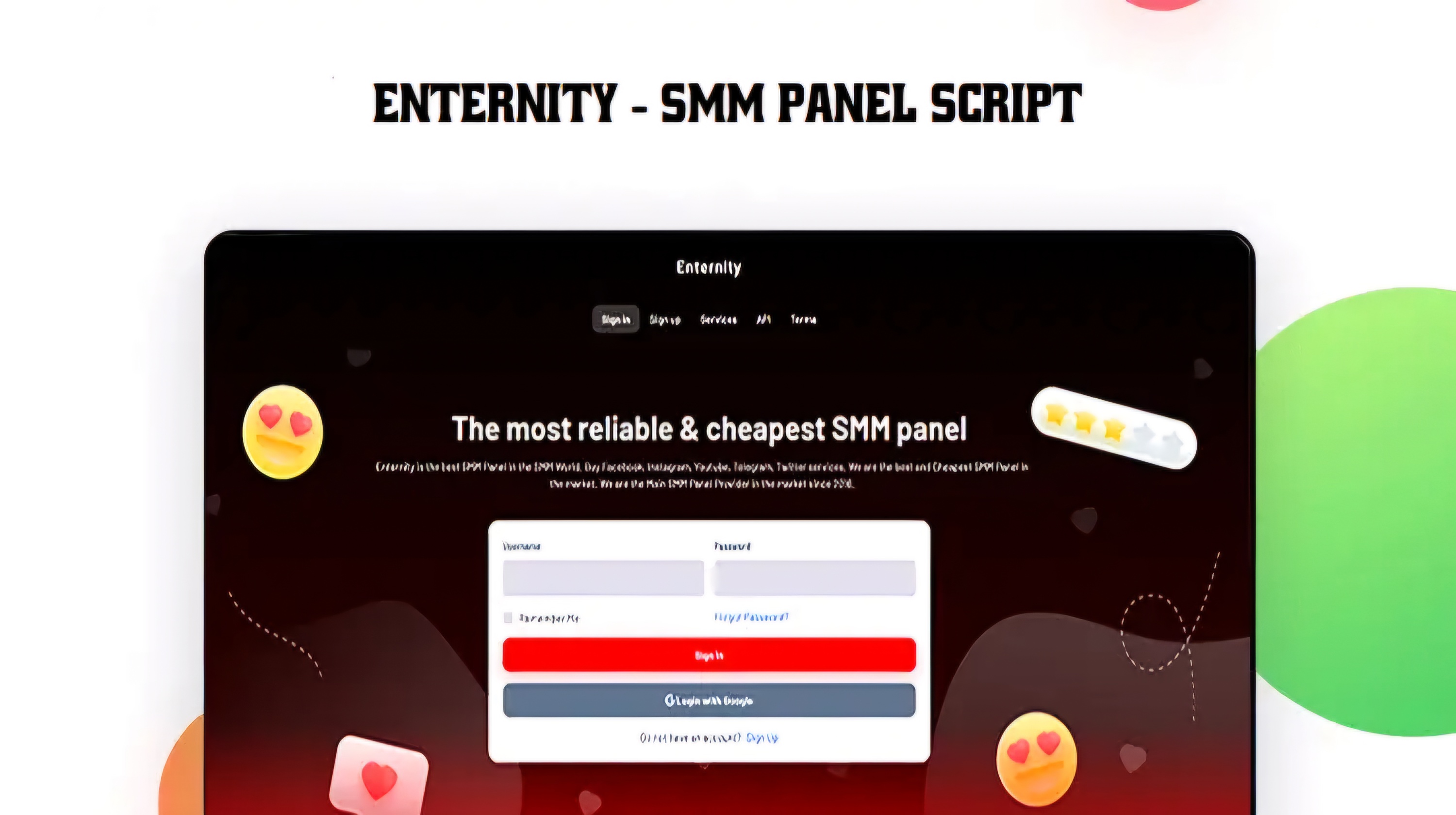 Enternity V4 – Advanced SMM Panel Script